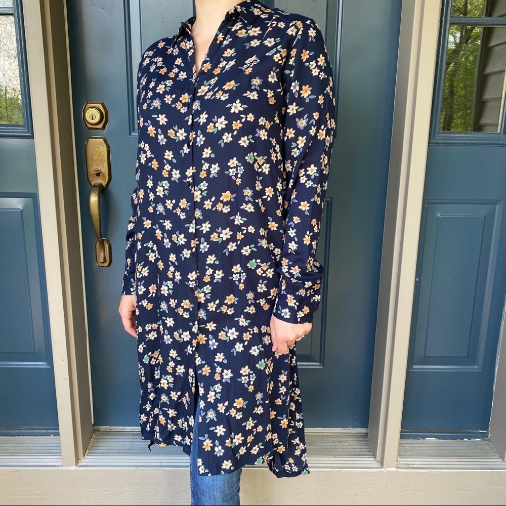 Sferra Floral Button Up Long Sleeve Shirt
